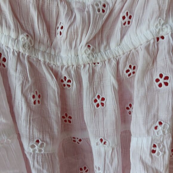 American Eagle Vintage Inspired White Eyelet Baby doll Top SZ Med. Cottage Core - Picture 4 of 5